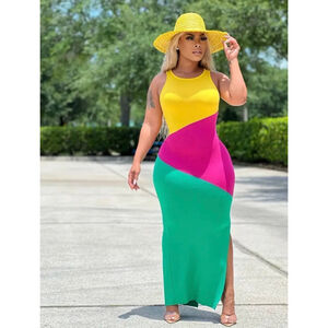 Medium Colorblock Summer Dress